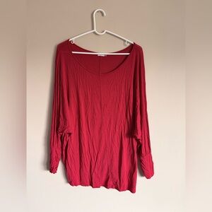 KUT From The Kloth Women's Red Tunic Top 1X Made in USA
